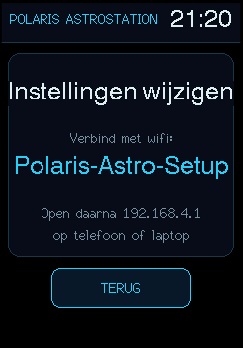 De wifi-instructie voor Polaris-Astro-Setup